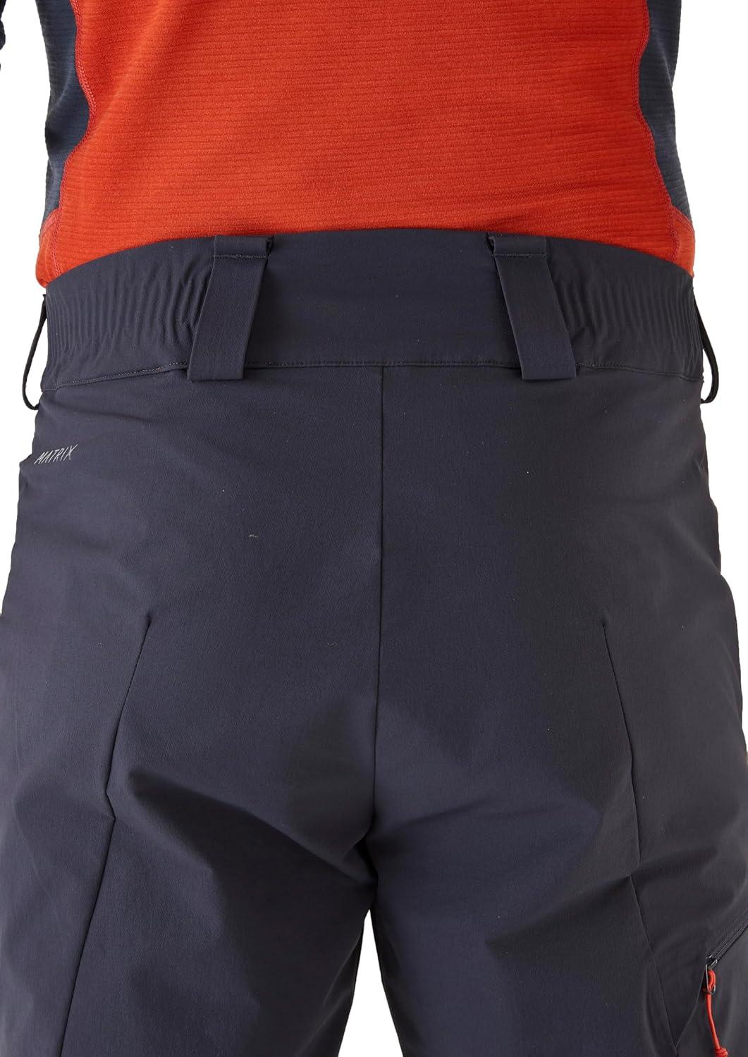 imageRab Mens Ascendor AS Pants MidWeight WindResistant Softshell Pants for Hiking ampamp ClimbingEbony