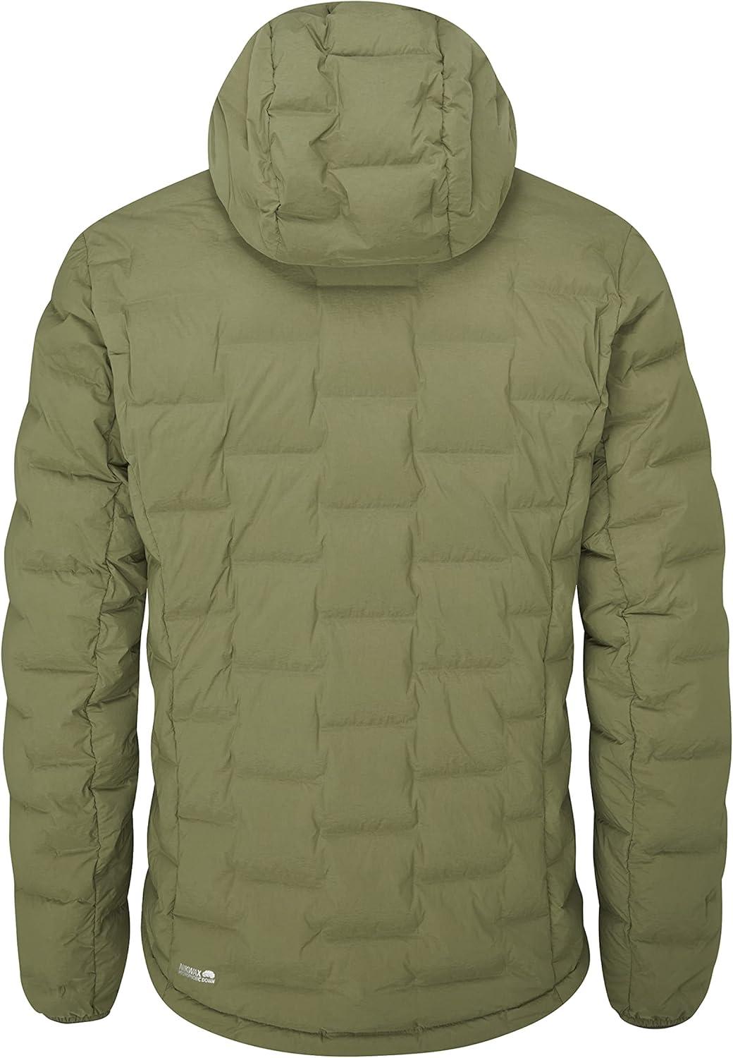 imageRab Mens Cubit Stretch Down Hoody Lightweight Down Jacket for Trekking Climbing ampamp SkiingChlorite Green