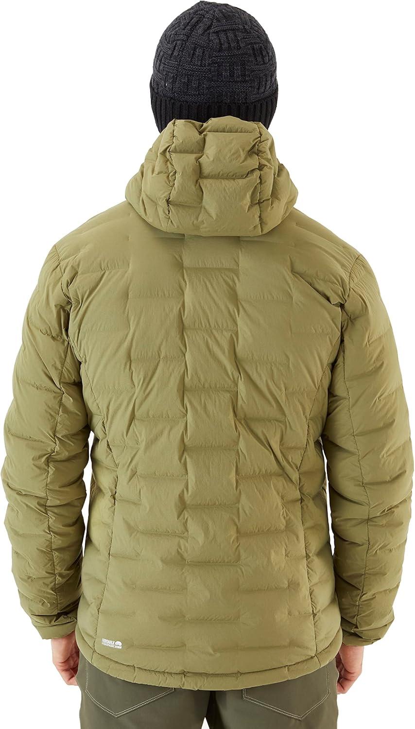 imageRab Mens Cubit Stretch Down Hoody Lightweight Down Jacket for Trekking Climbing ampamp SkiingChlorite Green