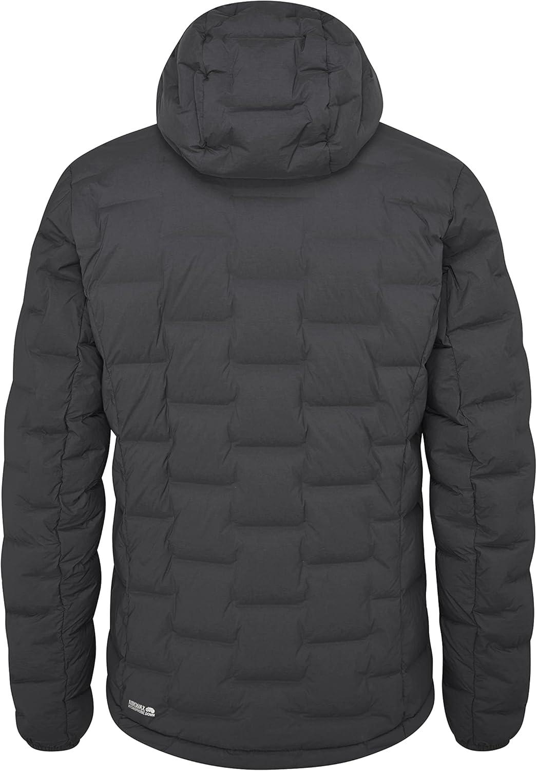 imageRab Mens Cubit Stretch Down Hoody Lightweight Down Jacket for Trekking Climbing ampamp SkiingEbony