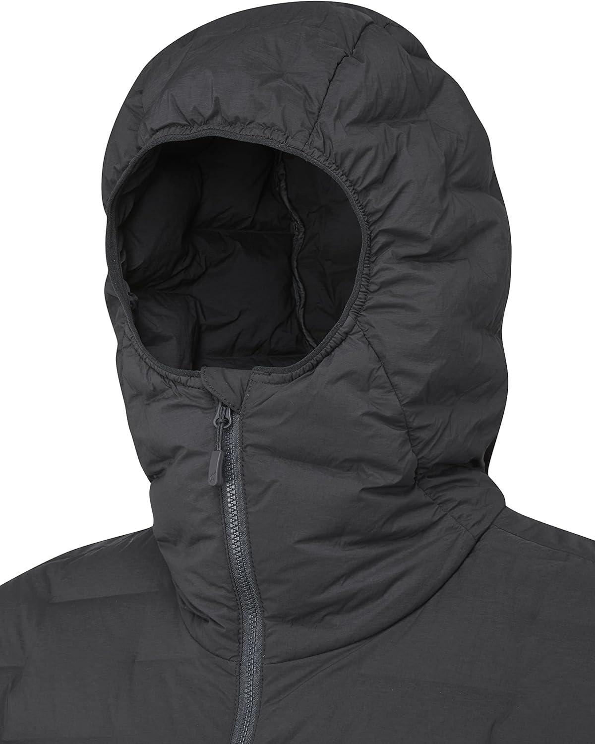 imageRab Mens Cubit Stretch Down Hoody Lightweight Down Jacket for Trekking Climbing ampamp SkiingEbony