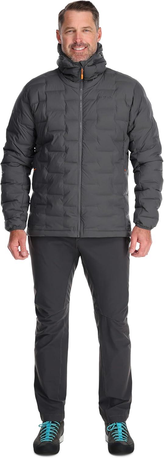 imageRab Mens Cubit Stretch Down Hoody Lightweight Down Jacket for Trekking Climbing ampamp SkiingGraphene