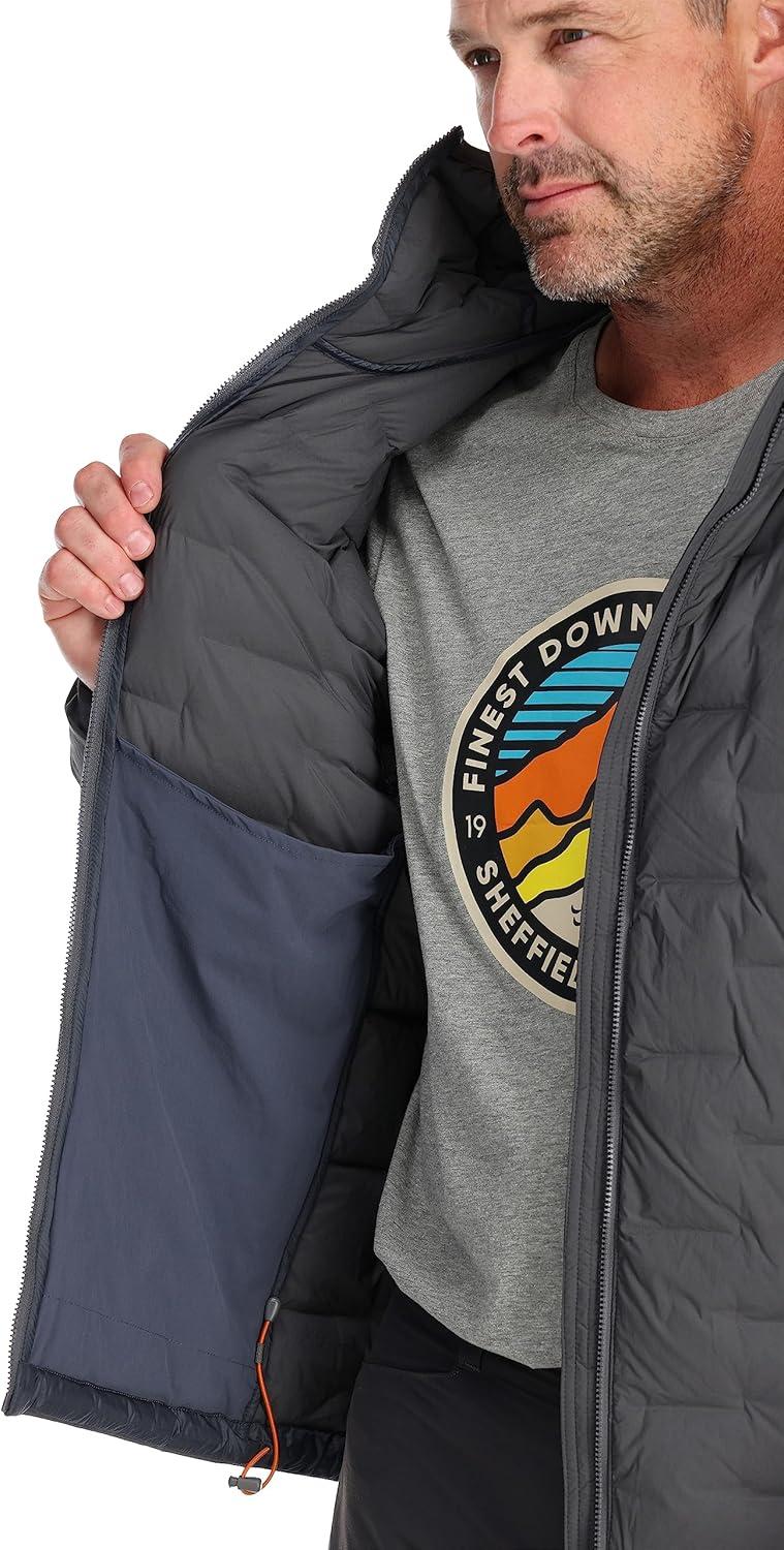 imageRab Mens Cubit Stretch Down Hoody Lightweight Down Jacket for Trekking Climbing ampamp SkiingGraphene