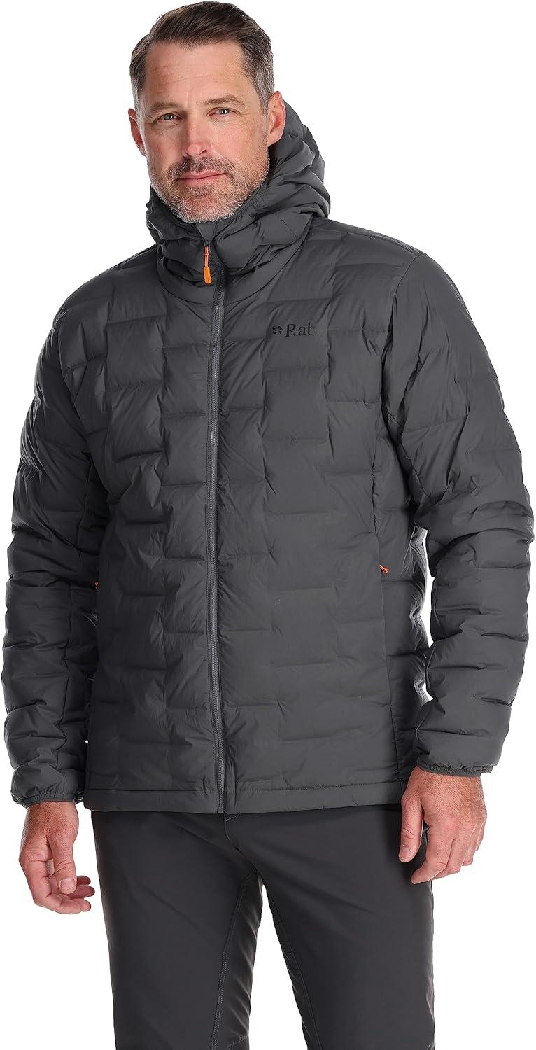 imageRab Mens Cubit Stretch Down Hoody Lightweight Down Jacket for Trekking Climbing ampamp SkiingGraphene