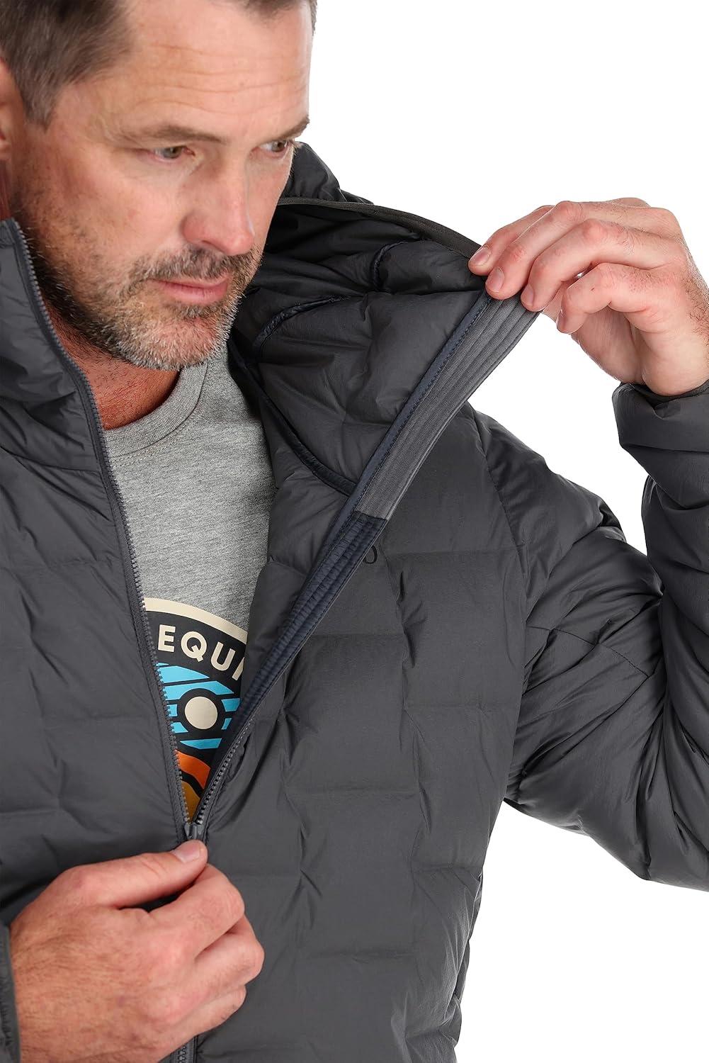 imageRab Mens Cubit Stretch Down Hoody Lightweight Down Jacket for Trekking Climbing ampamp SkiingGraphene