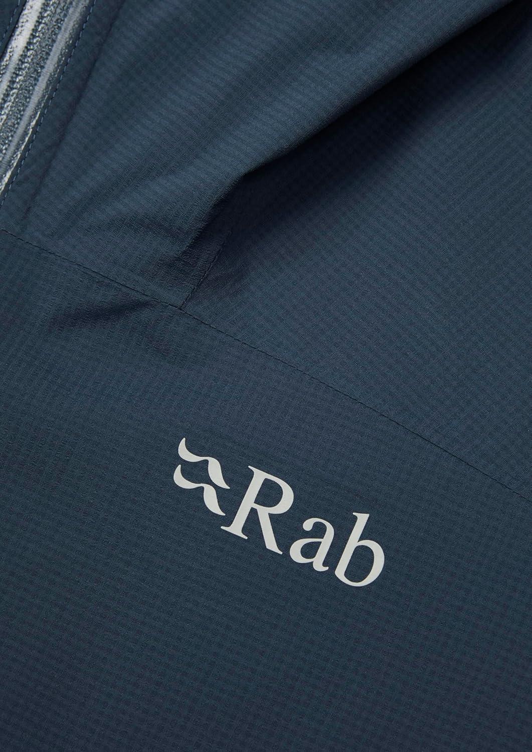 imageRab Mens Downpour Light Jacket Lightweight Waterproof Hooded Coat for Hiking ampamp TrekkingTempest Blue