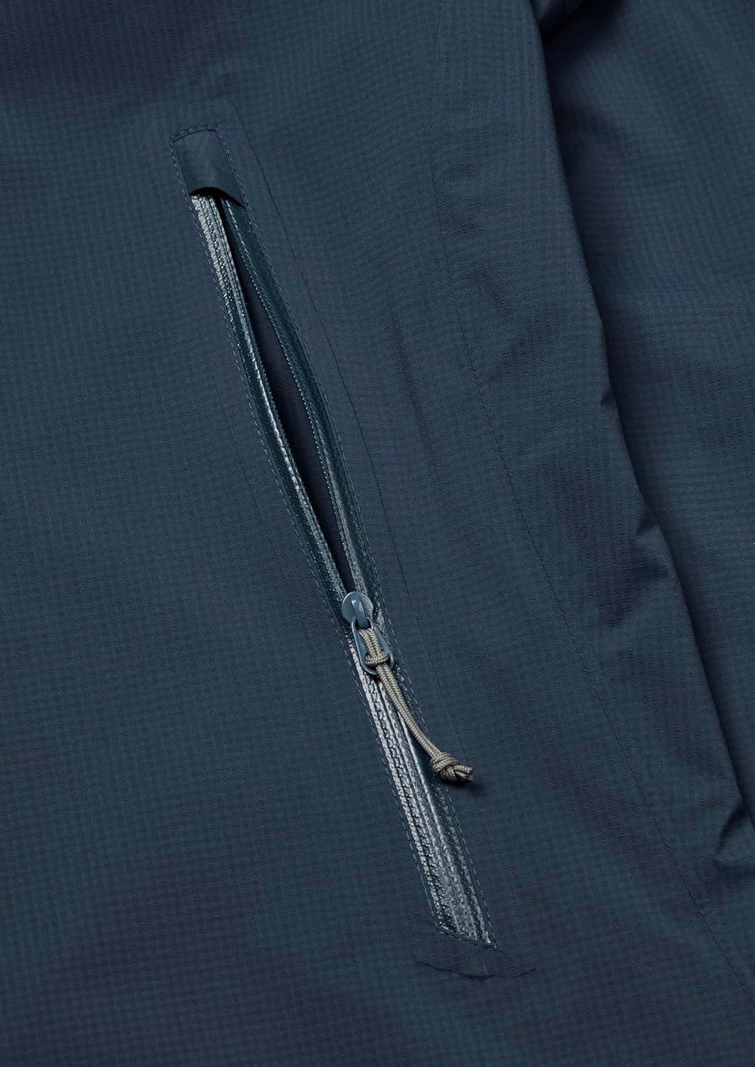 imageRab Mens Downpour Light Jacket Lightweight Waterproof Hooded Coat for Hiking ampamp TrekkingTempest Blue