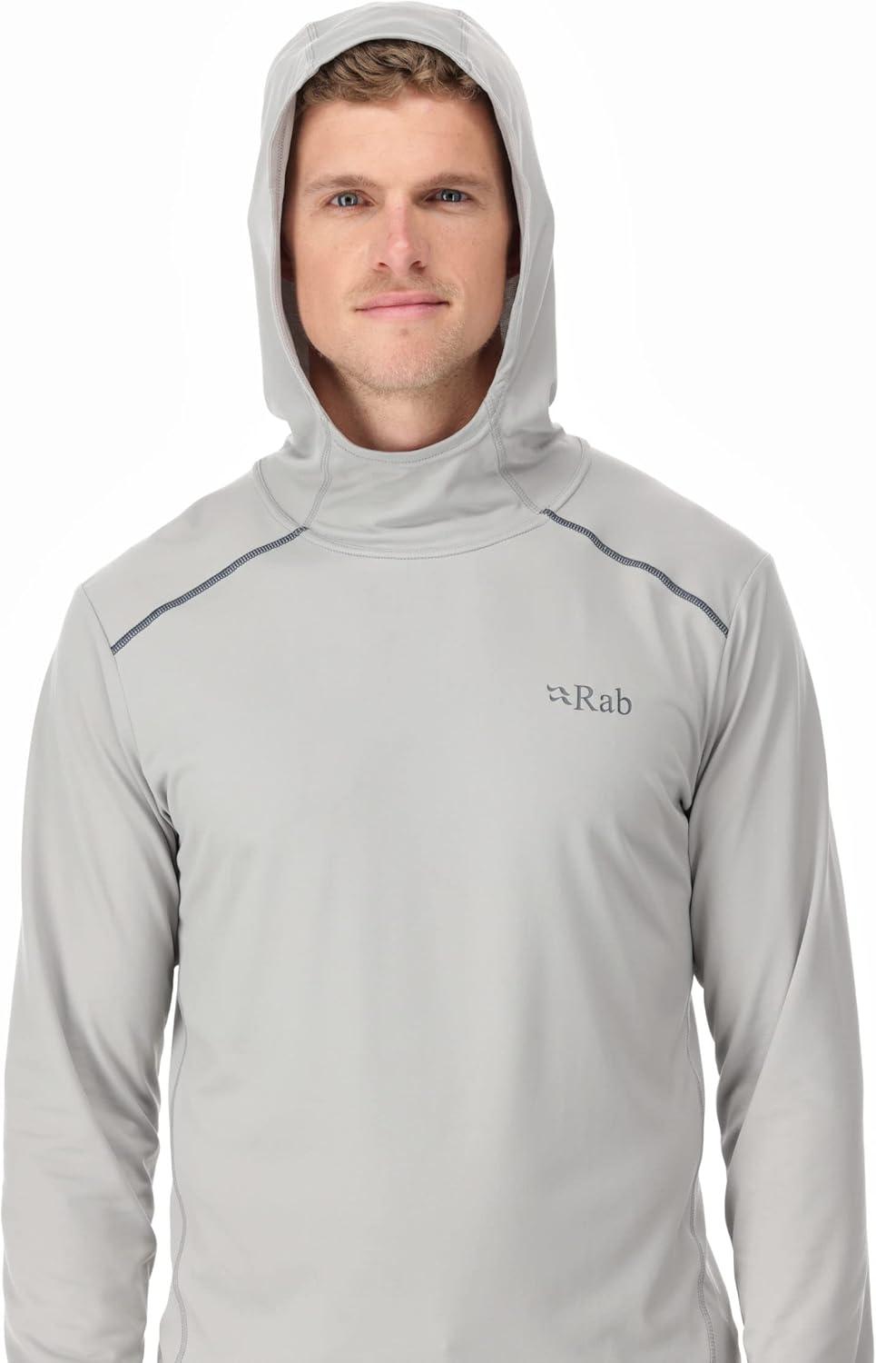 imageRab Mens Force Hoody Lightweight LongSleeve Hooded Baselayer Shirt for Hiking Climbing ampamp Trail RunningDark Pewter