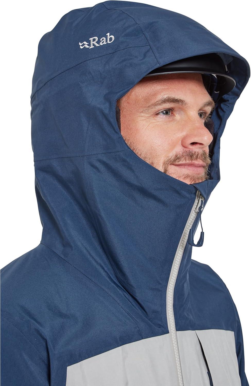 imageRab Mens Khroma Converge Jacket Waterproof Ski Coat for Alpine ampamp Backcountry SkiingTempest BlueLight Zinc