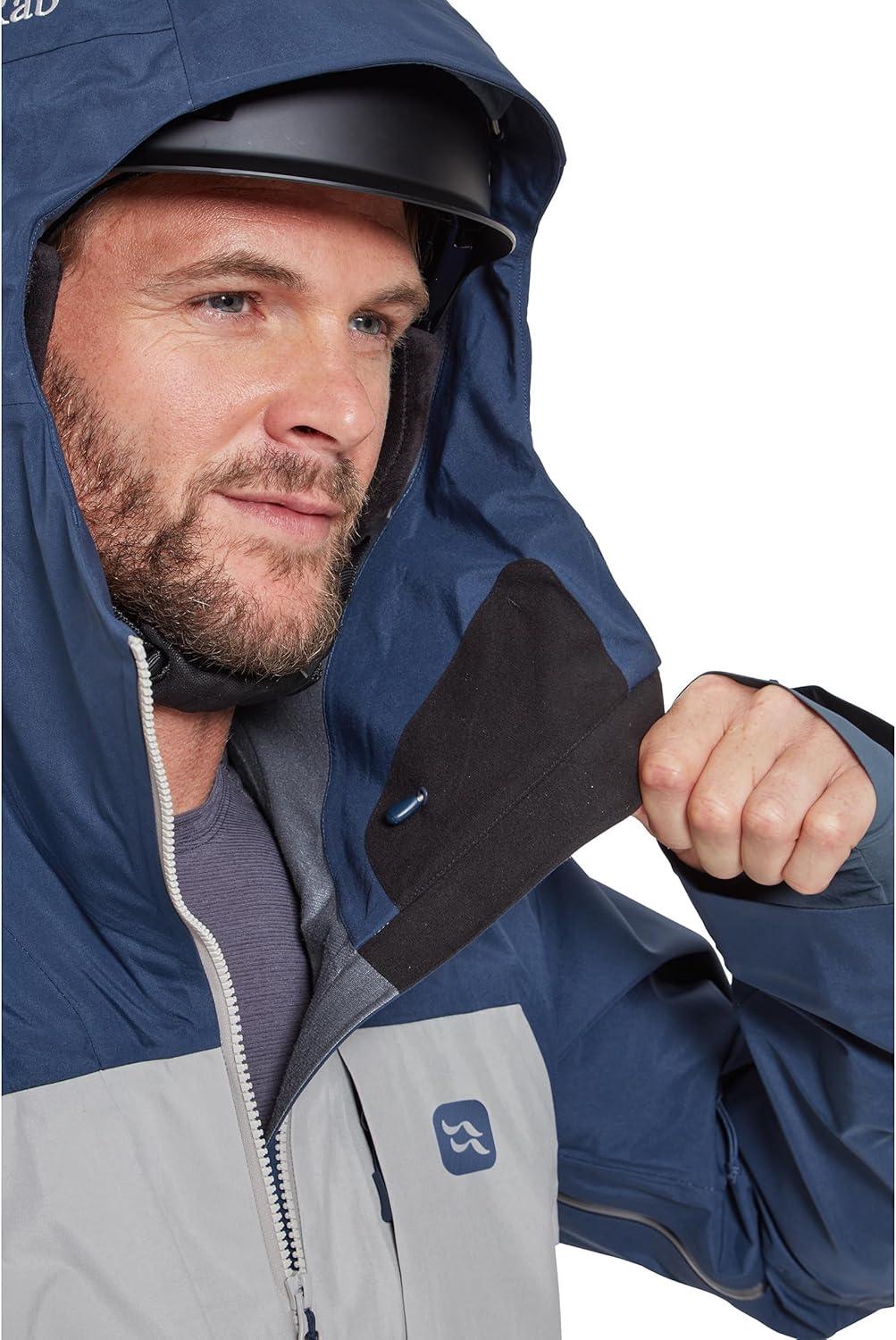 imageRab Mens Khroma Converge Jacket Waterproof Ski Coat for Alpine ampamp Backcountry SkiingTempest BlueLight Zinc