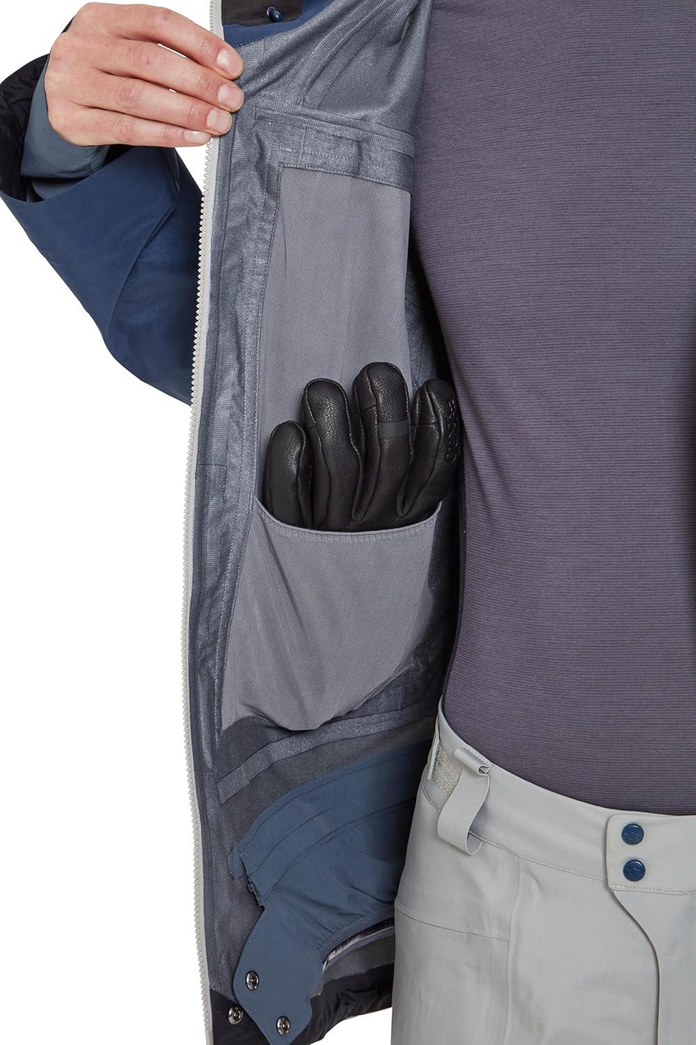 imageRab Mens Khroma Converge Jacket Waterproof Ski Coat for Alpine ampamp Backcountry SkiingTempest BlueLight Zinc