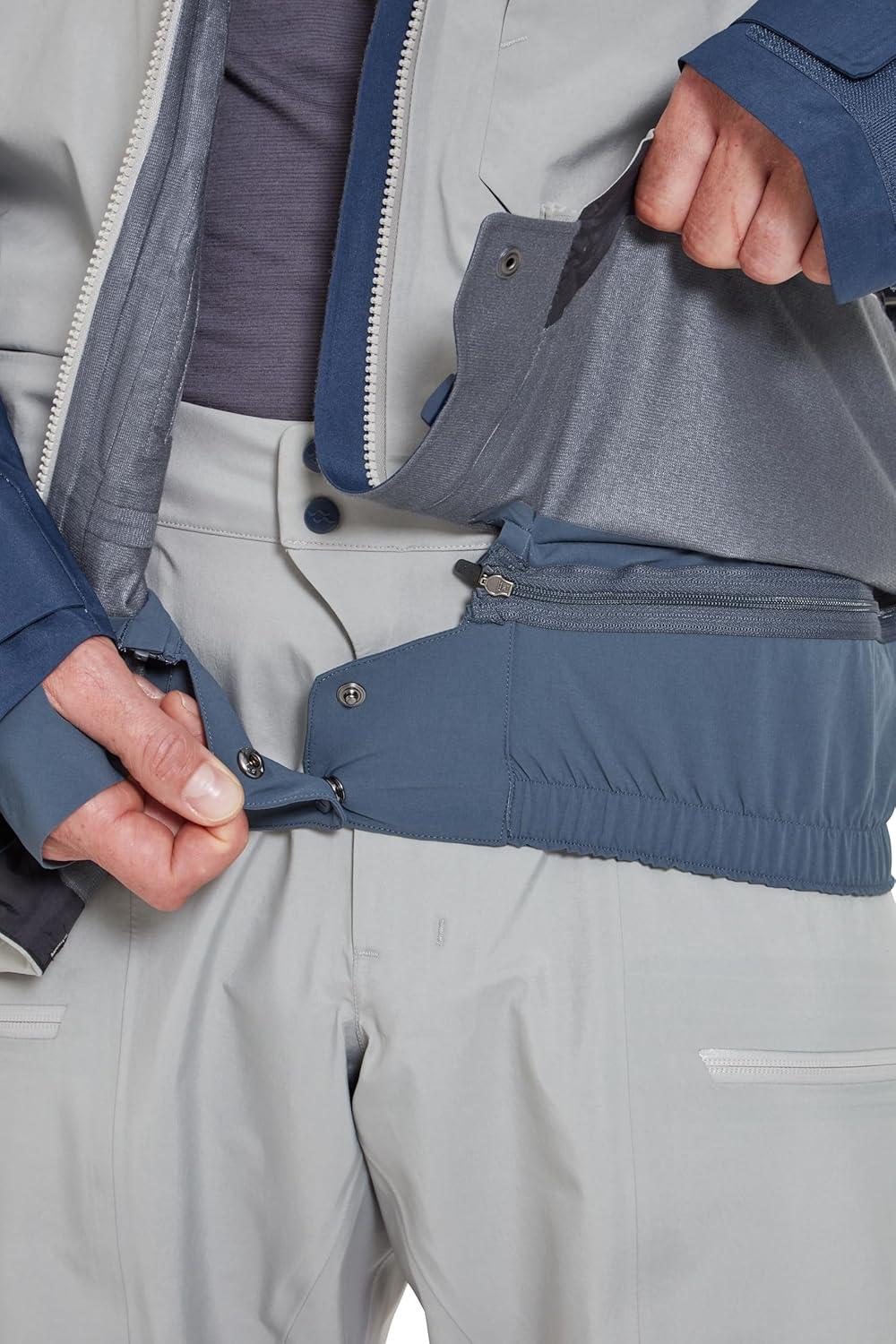 imageRab Mens Khroma Converge Jacket Waterproof Ski Coat for Alpine ampamp Backcountry SkiingTempest BlueLight Zinc