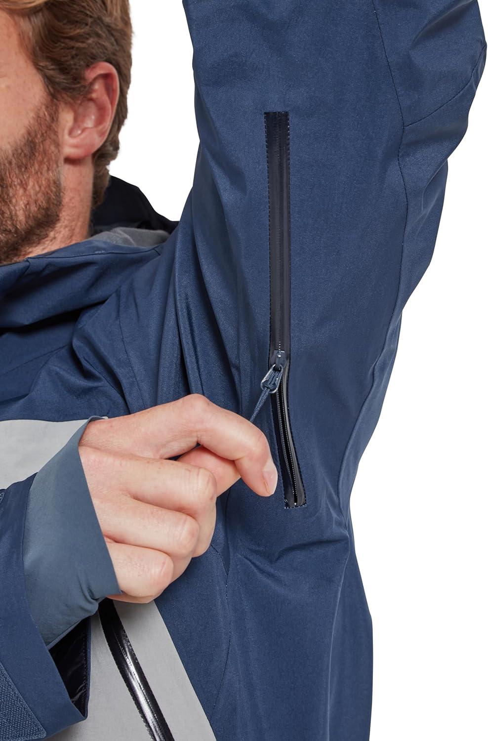 imageRab Mens Khroma Converge Jacket Waterproof Ski Coat for Alpine ampamp Backcountry SkiingTempest BlueLight Zinc