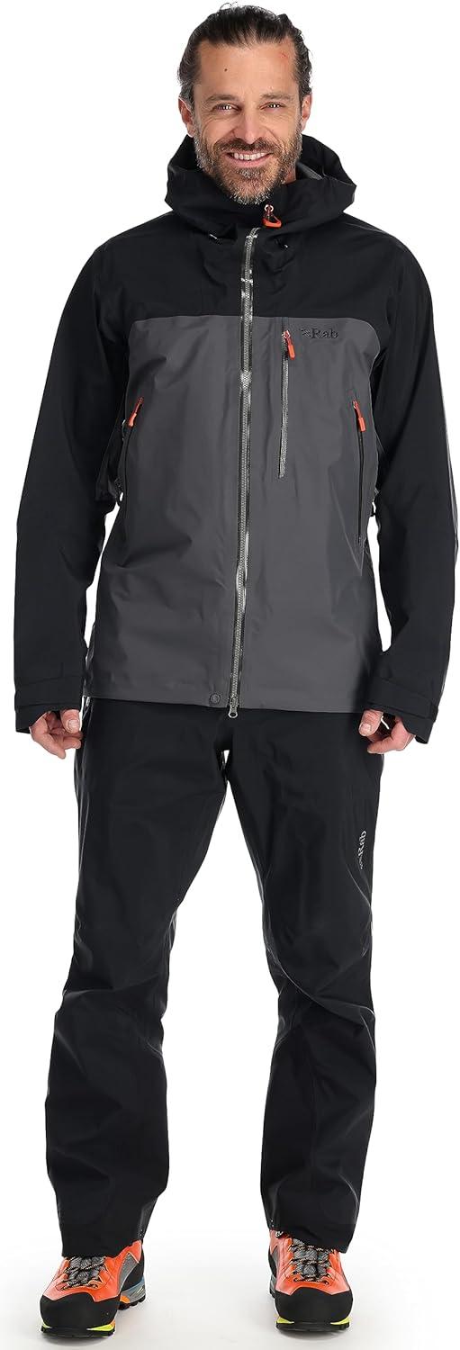 imageRab Mens Latok Mountain GTX Jacket Waterproof Breathable GoreTex Coat for Skiing ampamp SnowboardingBlackGraphene