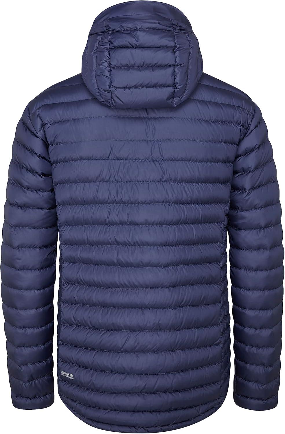 imageRab Mens Microlight Alpine 700Fill Down Hooded Puffer Jacket for Hiking ampamp SkiingDeep Ink Denim