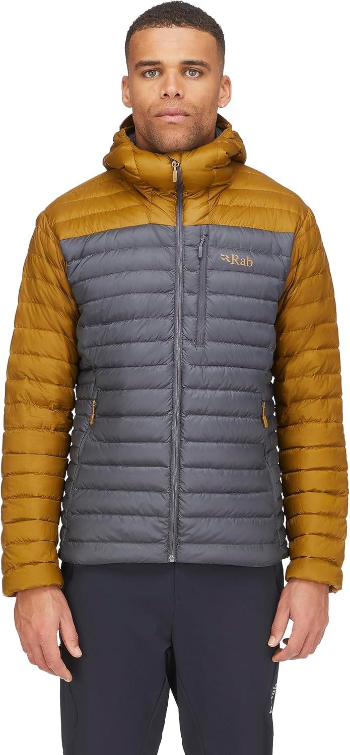 imageRab Mens Microlight Alpine 700Fill Down Hooded Puffer Jacket for Hiking ampamp SkiingFootprintGraphene