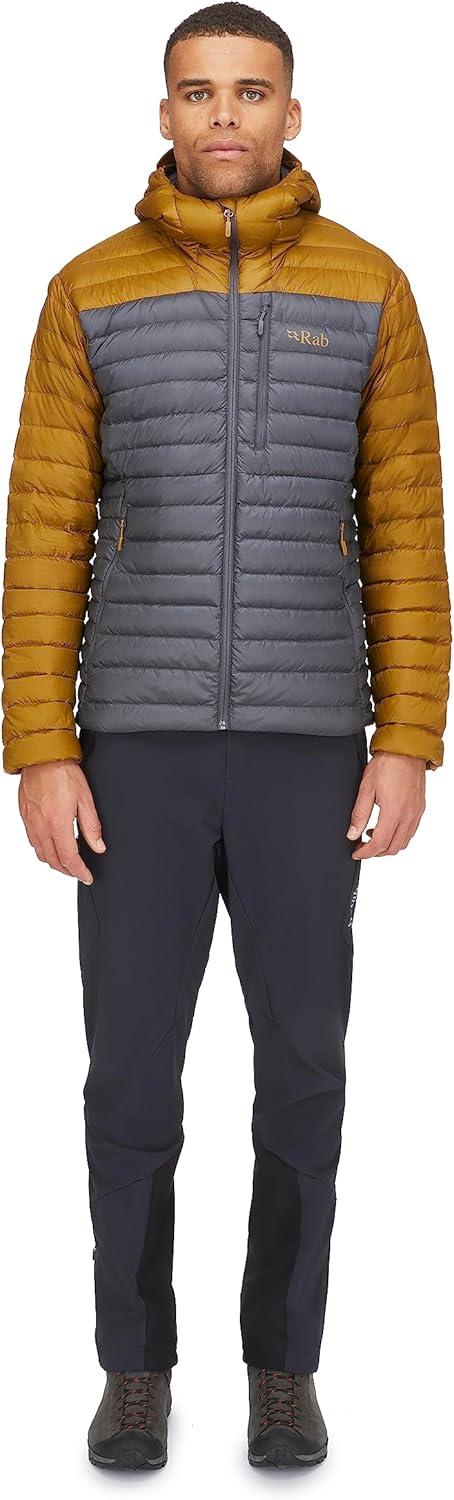 imageRab Mens Microlight Alpine 700Fill Down Hooded Puffer Jacket for Hiking ampamp SkiingFootprintGraphene