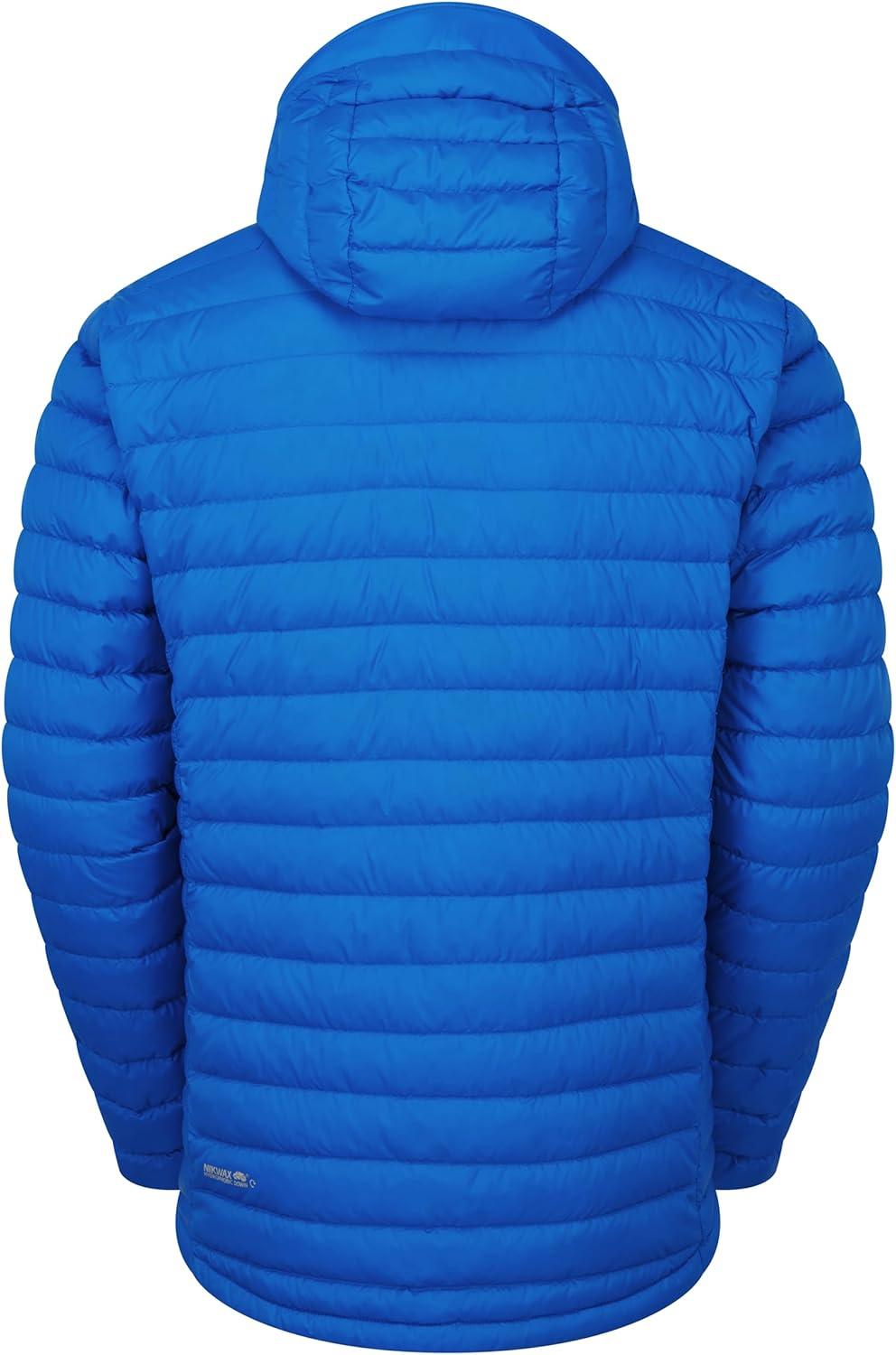 imageRab Mens Microlight Alpine 700Fill Down Hooded Puffer Jacket for Hiking ampamp SkiingMaya Blue