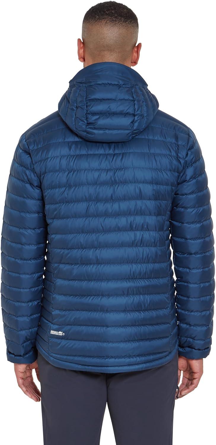 imageRab Mens Microlight Alpine 700Fill Down Hooded Puffer Jacket for Hiking ampamp SkiingTempest Blue