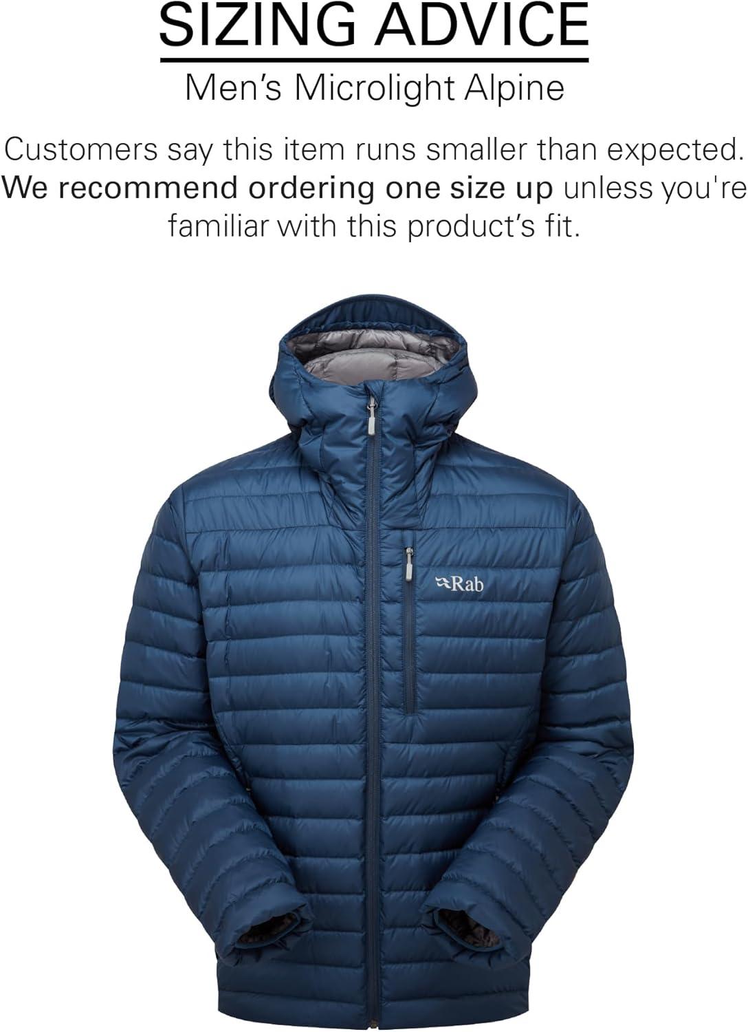 imageRab Mens Microlight Alpine 700Fill Down Hooded Puffer Jacket for Hiking ampamp SkiingTempest Blue