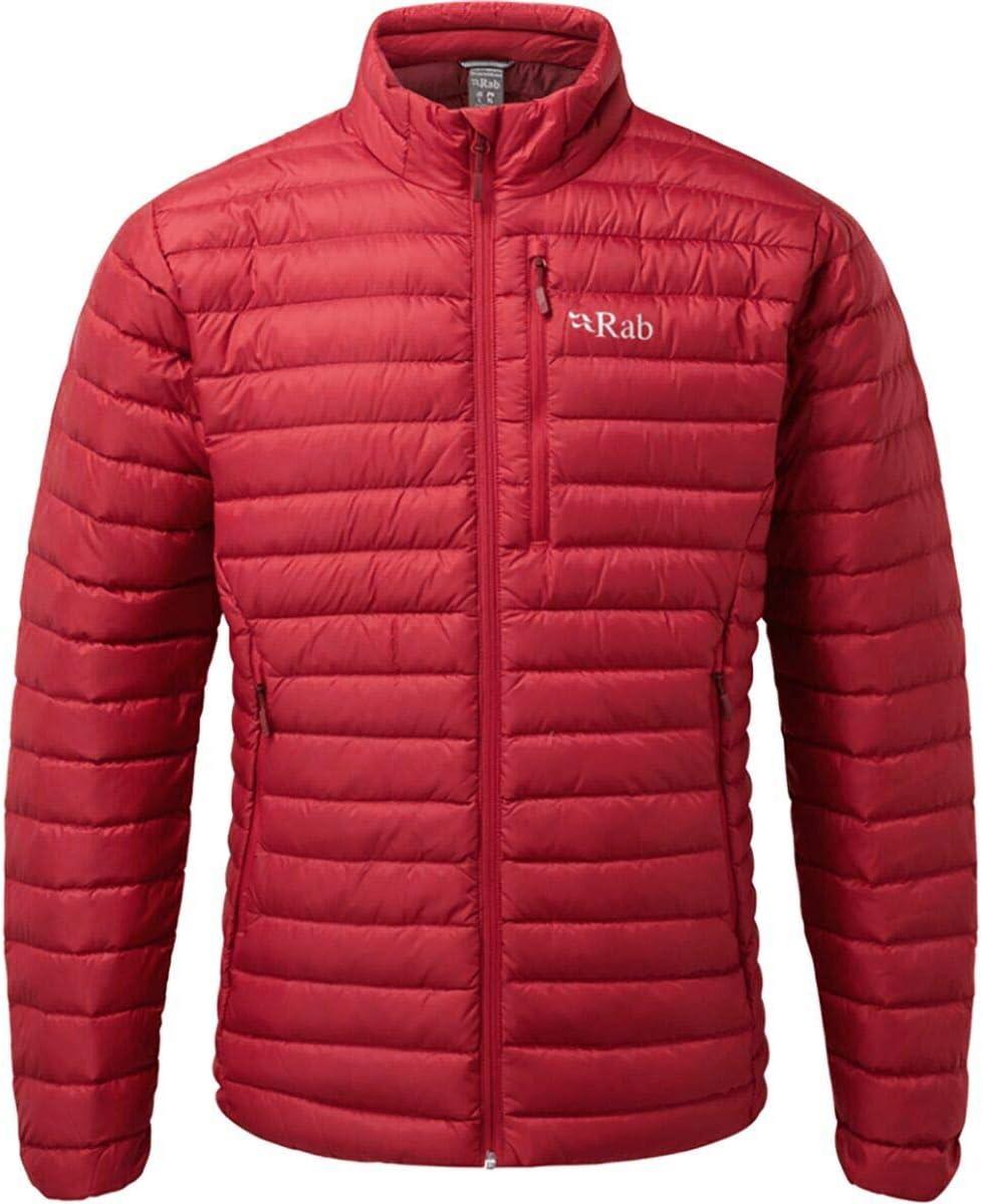 imageRab Mens Microlight Jacket 700Fill Down Hooded Puffer Coat for Hiking Climbing ampamp SkiingAscent Red