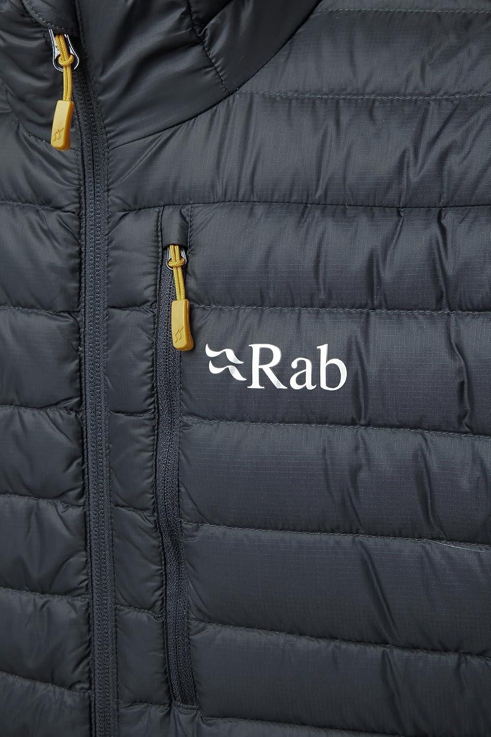 imageRab Mens Microlight Jacket 700Fill Down Hooded Puffer Coat for Hiking Climbing ampamp SkiingBeluga