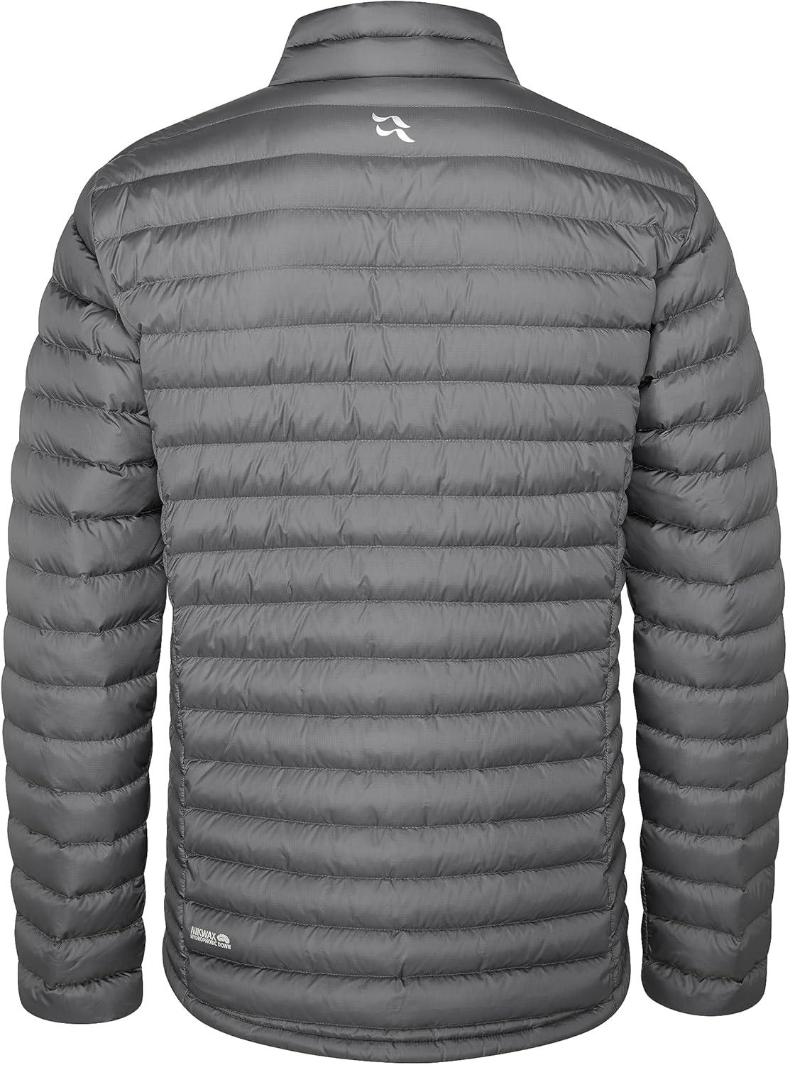 imageRab Mens Microlight Jacket 700Fill Down Hooded Puffer Coat for Hiking Climbing ampamp SkiingGraphene