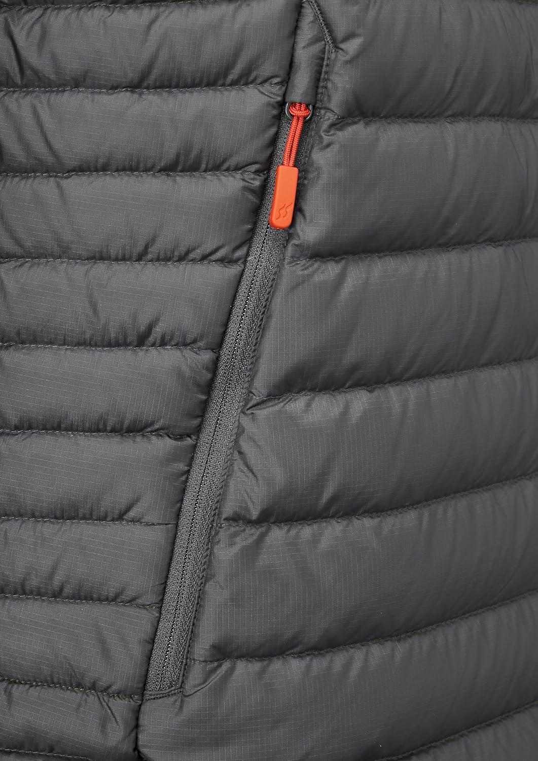 imageRab Mens Microlight Jacket 700Fill Down Hooded Puffer Coat for Hiking Climbing ampamp SkiingGraphene