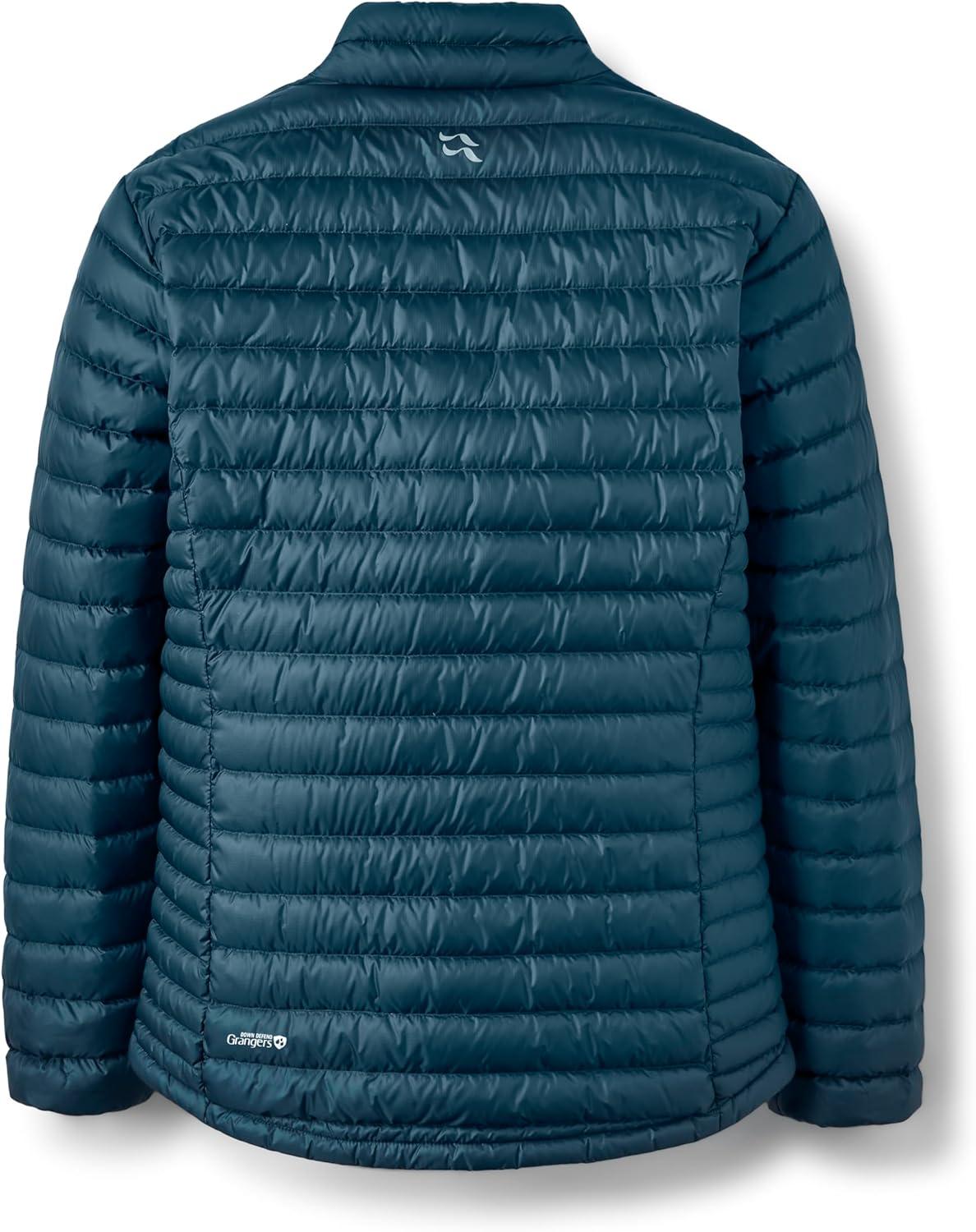 imageRab Mens Microlight Jacket 700Fill Down Hooded Puffer Coat for Hiking Climbing ampamp SkiingTempest Blue