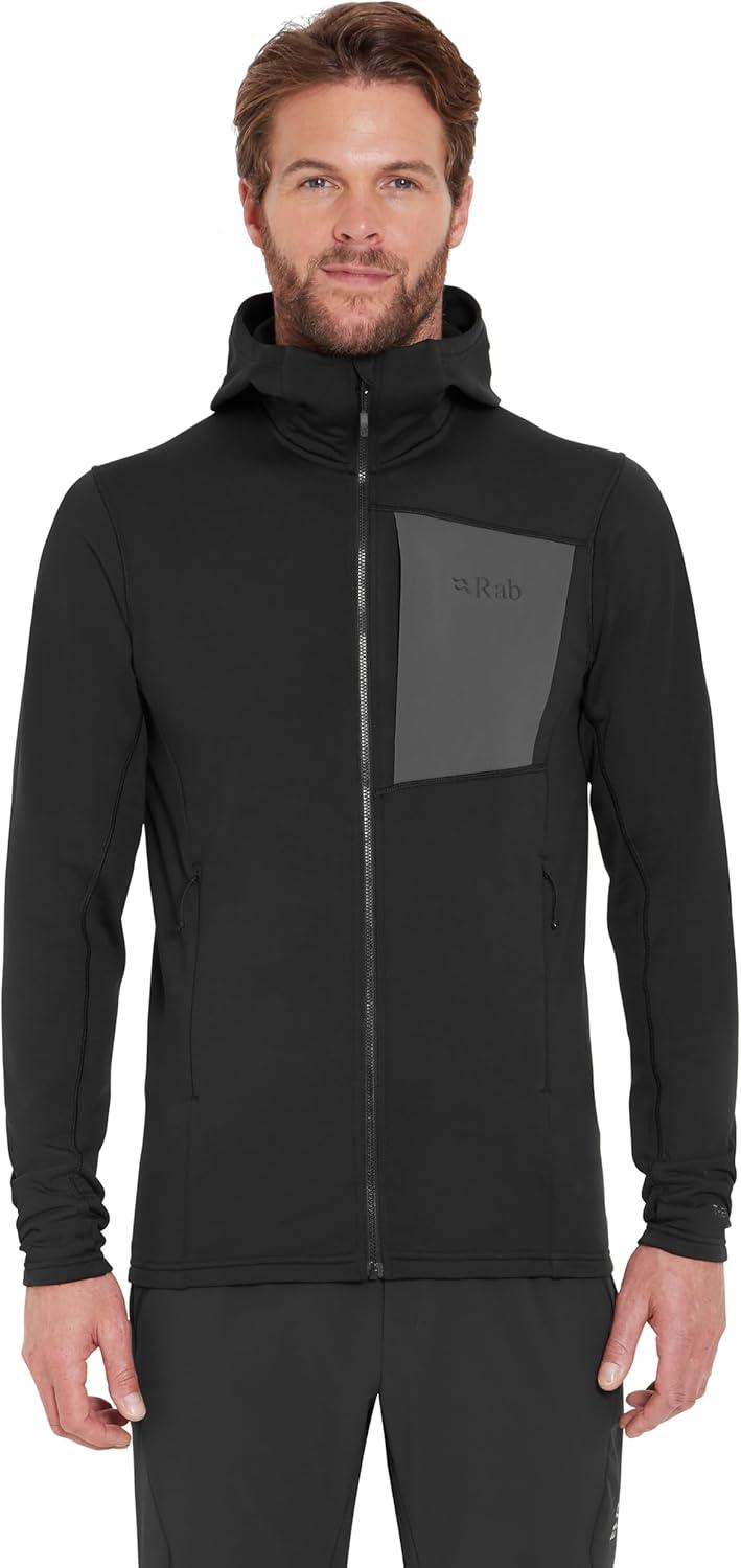 imageRab Mens Superflux Hoody Lightweight Fleece Jacket for Hiking ampamp ClimbingBlack