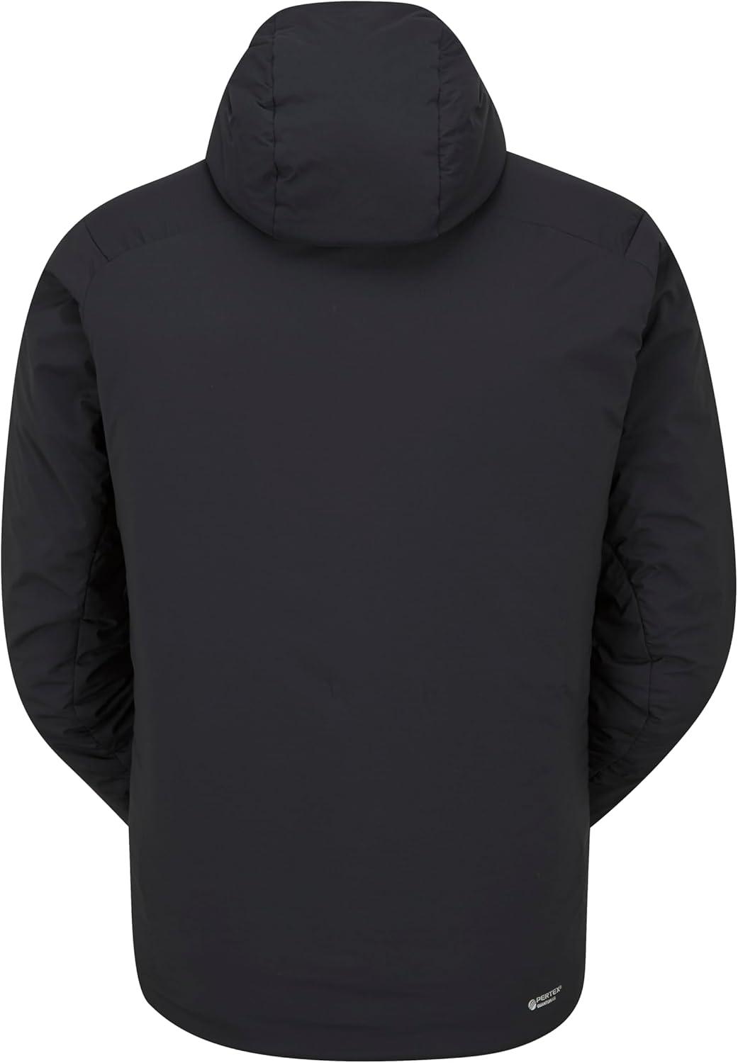 imageRab Mens Xenair Alpine Light Hooded Insulated Jacket for Hiking ampamp MountaineeringEbony Marmalade