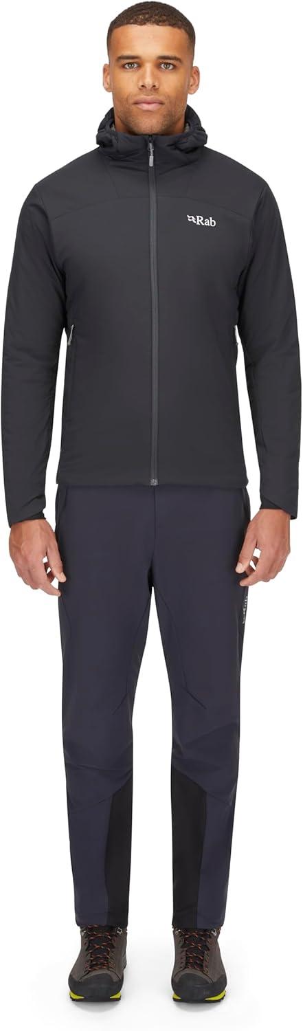 imageRab Mens Xenair Alpine Light Hooded Insulated Jacket for Hiking ampamp MountaineeringEbony Zinc