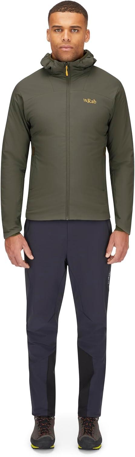 imageRab Mens Xenair Alpine Light Hooded Insulated Jacket for Hiking ampamp MountaineeringLight Khaki