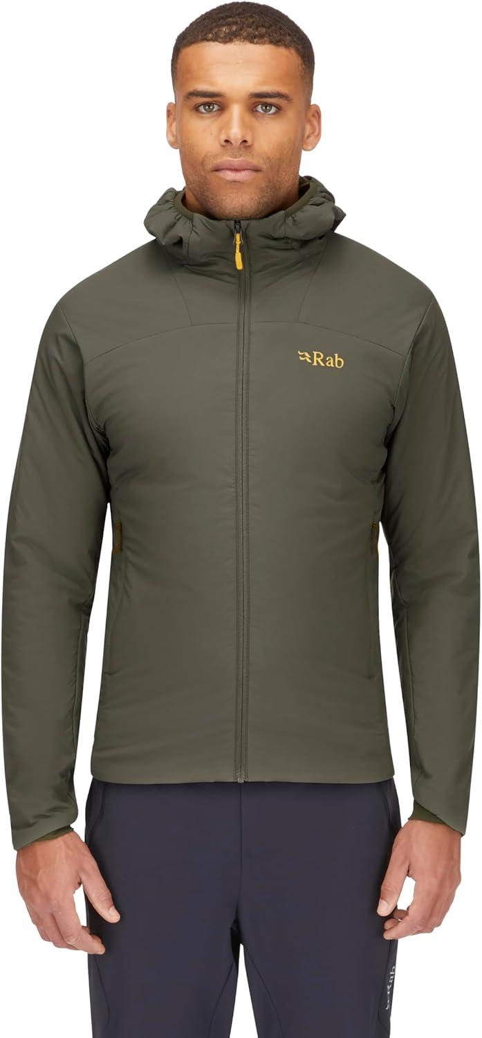 imageRab Mens Xenair Alpine Light Hooded Insulated Jacket for Hiking ampamp MountaineeringLight Khaki