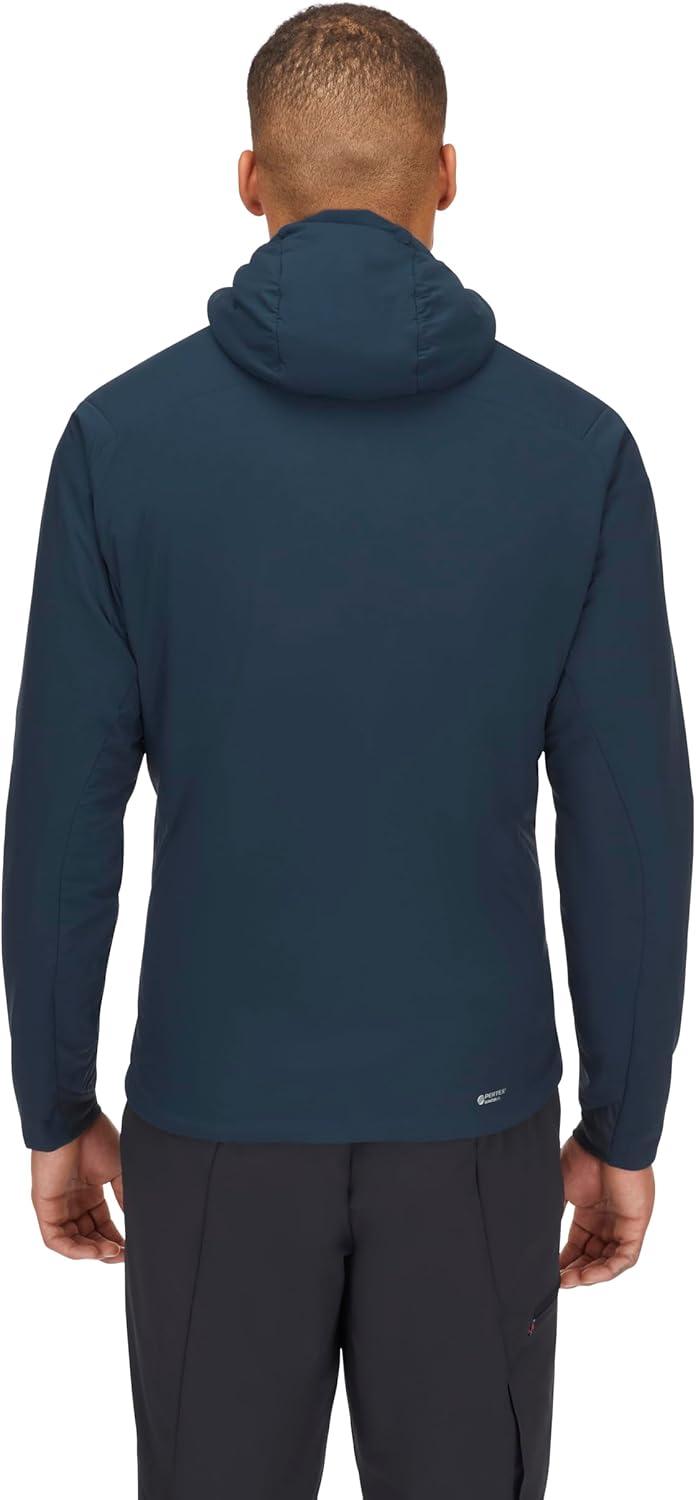 imageRab Mens Xenair Alpine Light Hooded Insulated Jacket for Hiking ampamp MountaineeringTempest Blue