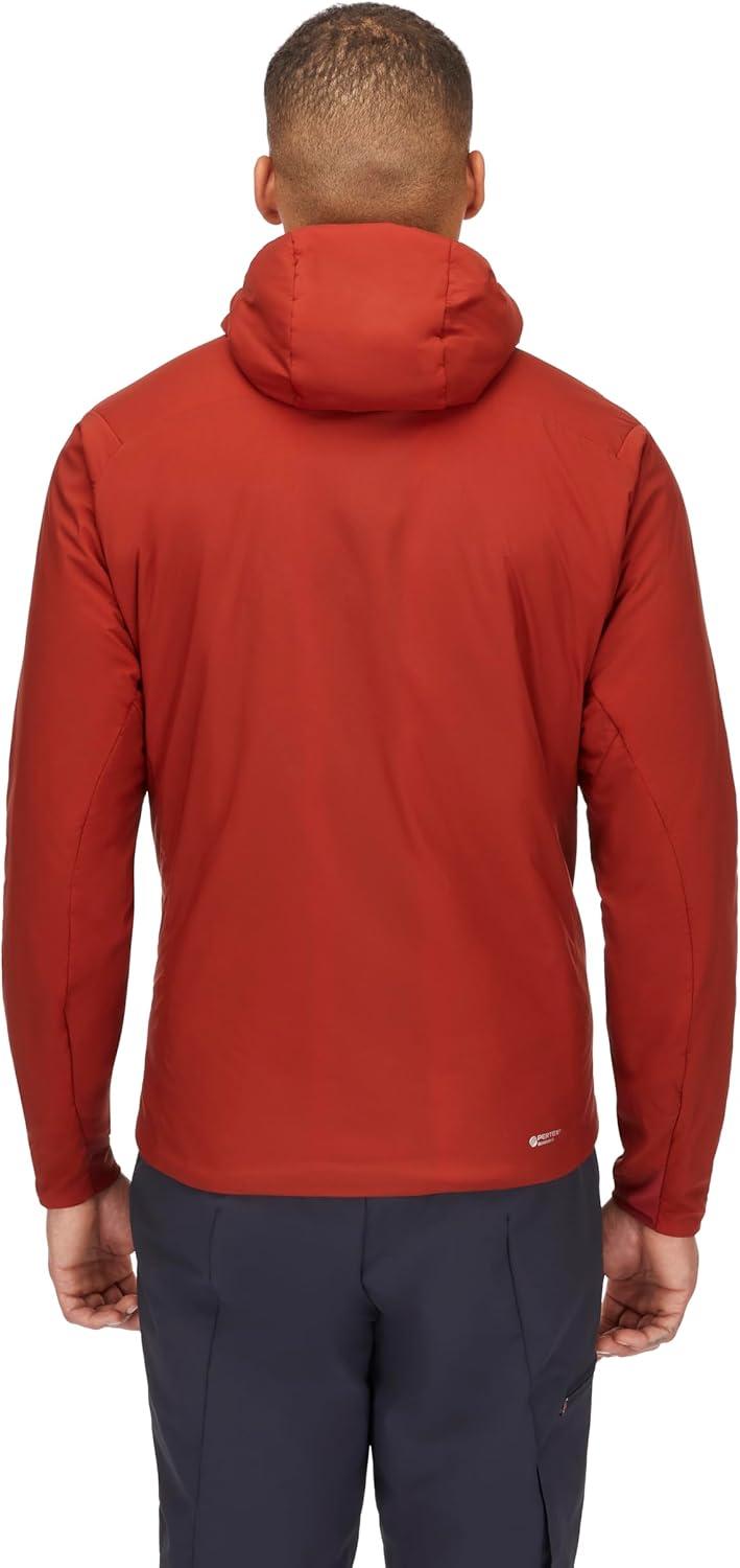 imageRab Mens Xenair Alpine Light Hooded Insulated Jacket for Hiking ampamp MountaineeringTuscan Red
