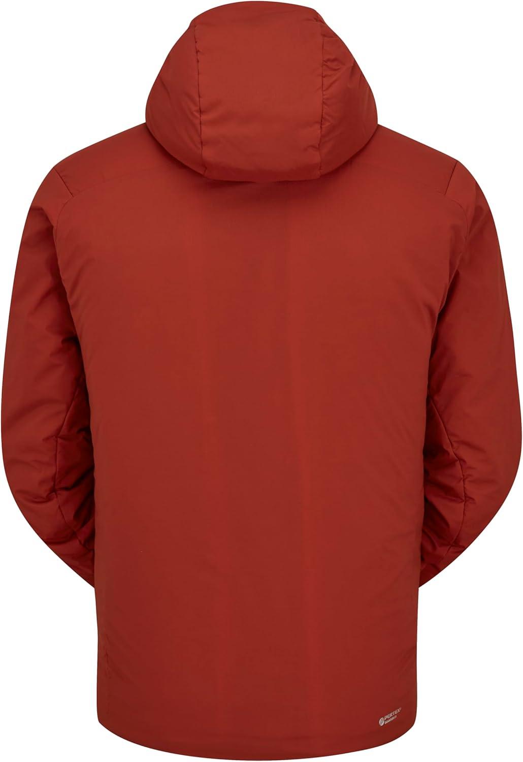 imageRab Mens Xenair Alpine Light Hooded Insulated Jacket for Hiking ampamp MountaineeringTuscan Red