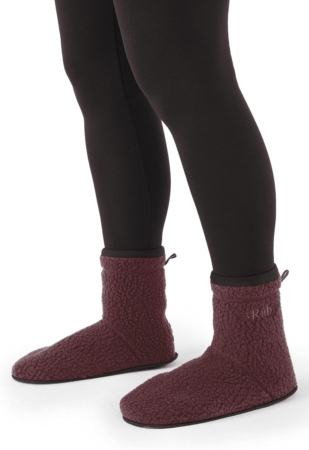 imageRab Outpost Hut Boot Fleece Booties for Camping Climbing and SkiingOxblood Red