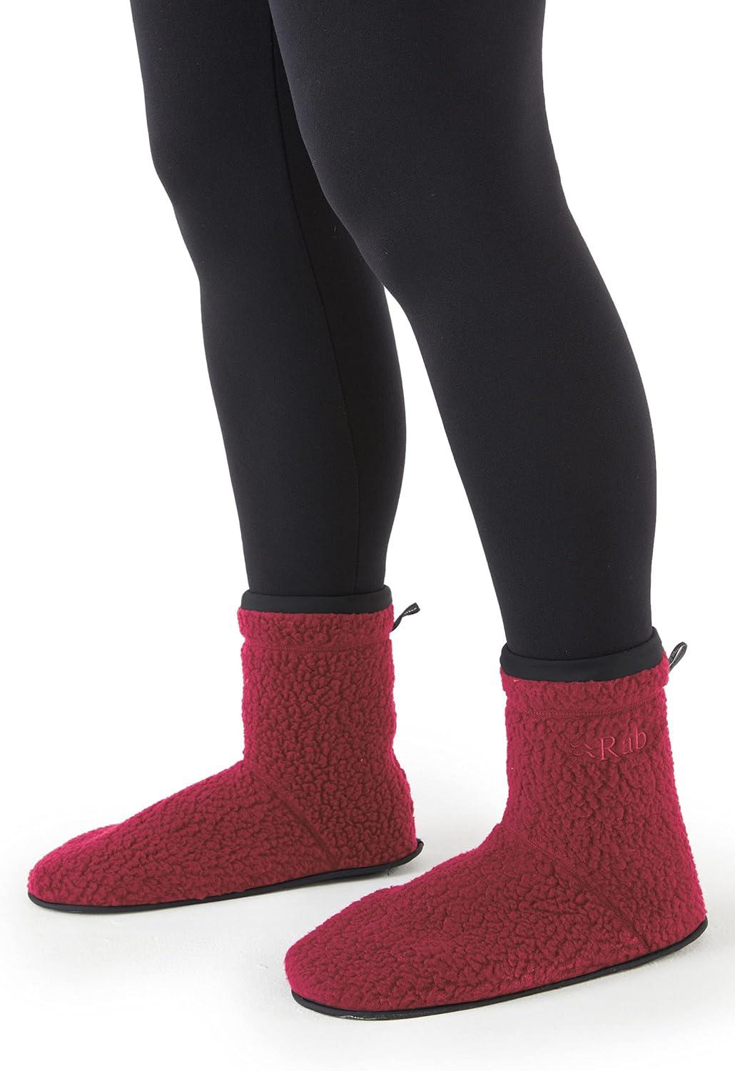 imageRab Outpost Hut Boot Fleece Booties for Camping Climbing and SkiingRuby