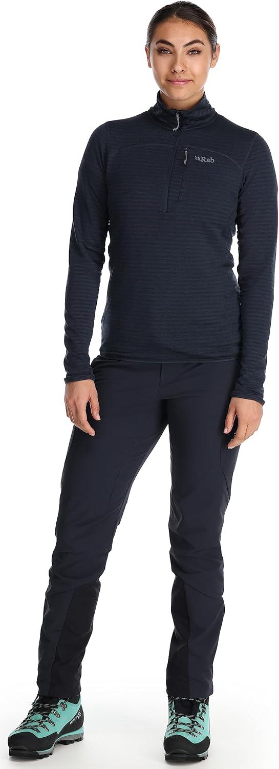 imageRab Womens Ascendor Light PullOn HalfZip Fleece Coat for Climbing Skiing ampamp MountaineeringBeluga