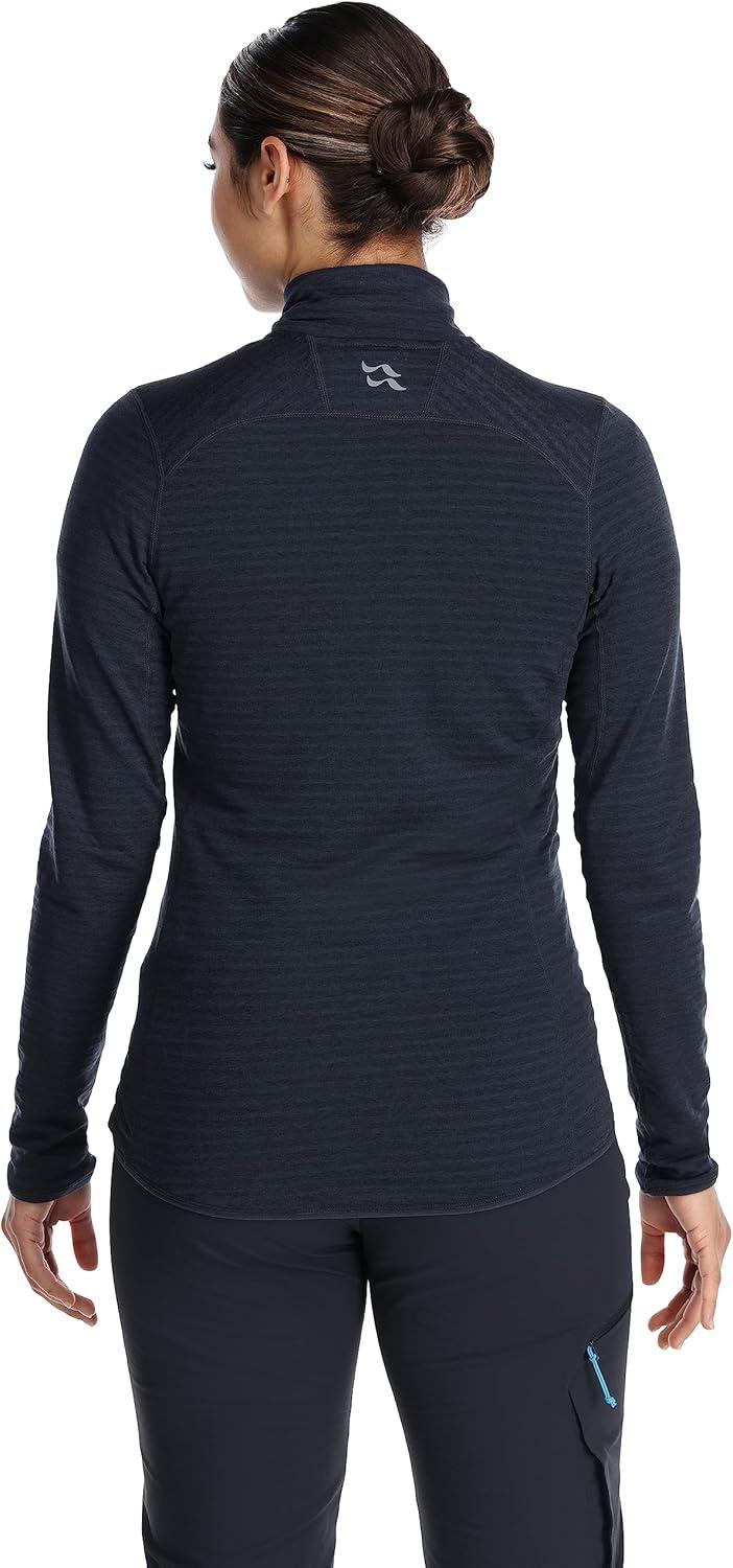 imageRab Womens Ascendor Light PullOn HalfZip Fleece Coat for Climbing Skiing ampamp MountaineeringBeluga