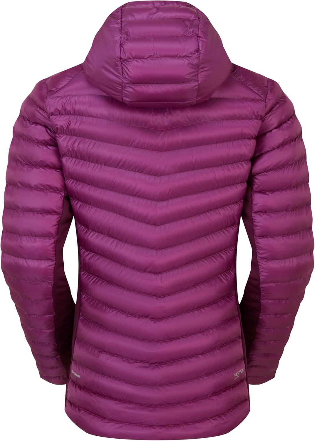 imageRab Womens Cirrus Flex Hoodie Jacket Lightweight Insulated Puffer Coat for HikingPlumMulberry