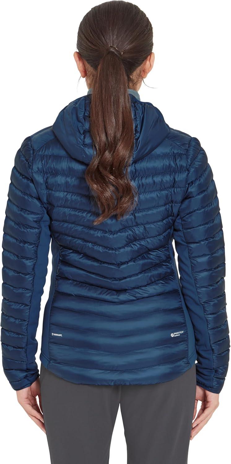imageRab Womens Cirrus Flex Hoodie Jacket Lightweight Insulated Puffer Coat for HikingTempest Blue