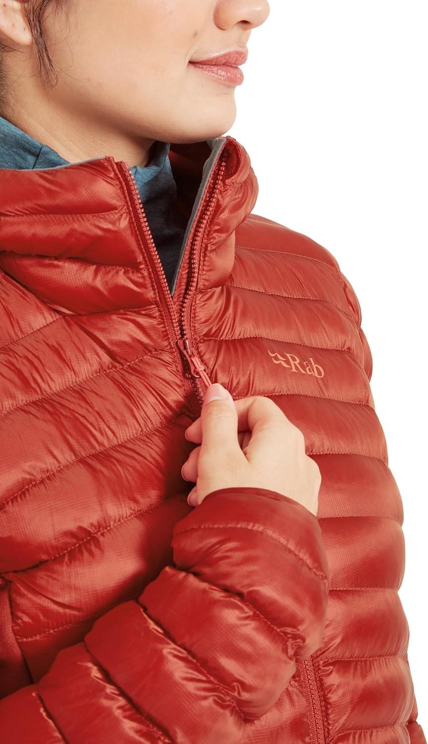 imageRab Womens Cirrus Flex Hoodie Jacket Lightweight Insulated Puffer Coat for HikingTuscan Red
