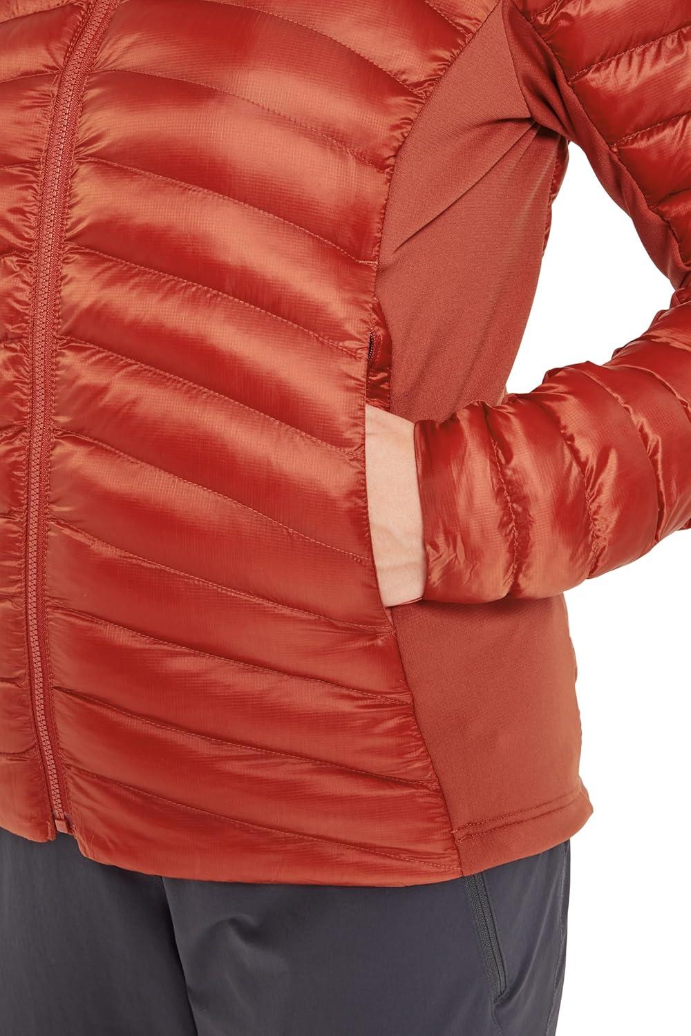 imageRab Womens Cirrus Flex Hoodie Jacket Lightweight Insulated Puffer Coat for HikingTuscan Red