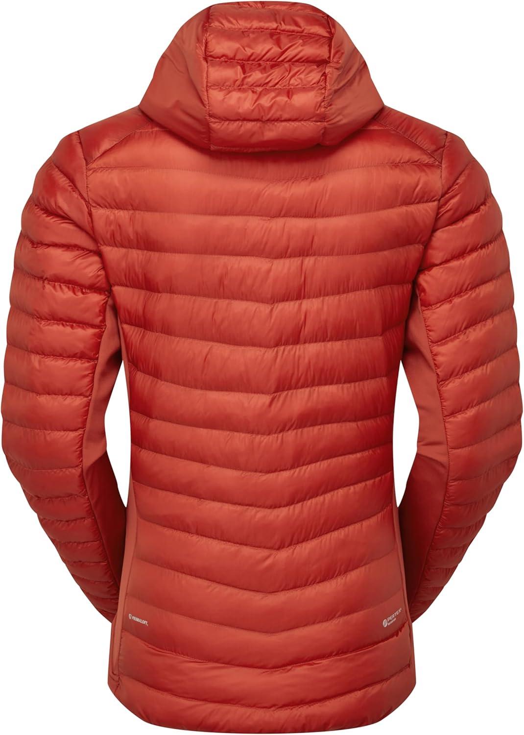 imageRab Womens Cirrus Flex Hoodie Jacket Lightweight Insulated Puffer Coat for HikingTuscan Red