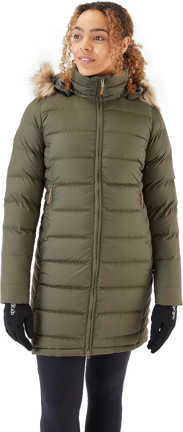 imageRab Womens Deep Cover 700Fill Long Down Parka Winter Coat for Hiking ampamp ApresSkiArmy