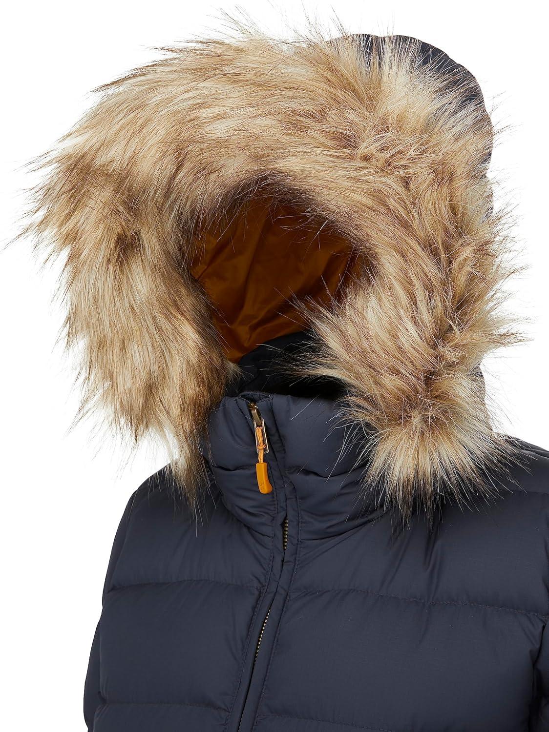 imageRab Womens Deep Cover 700Fill Long Down Parka Winter Coat for Hiking ampamp ApresSkiDeep Denim