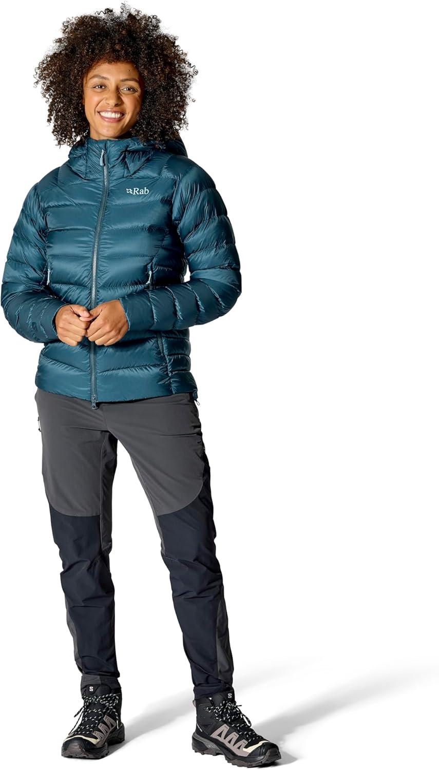 imageRab Womens Electron Pro 800Fill Down Hooded Jacket for Climbing ampamp MountaineeringTempest Blue