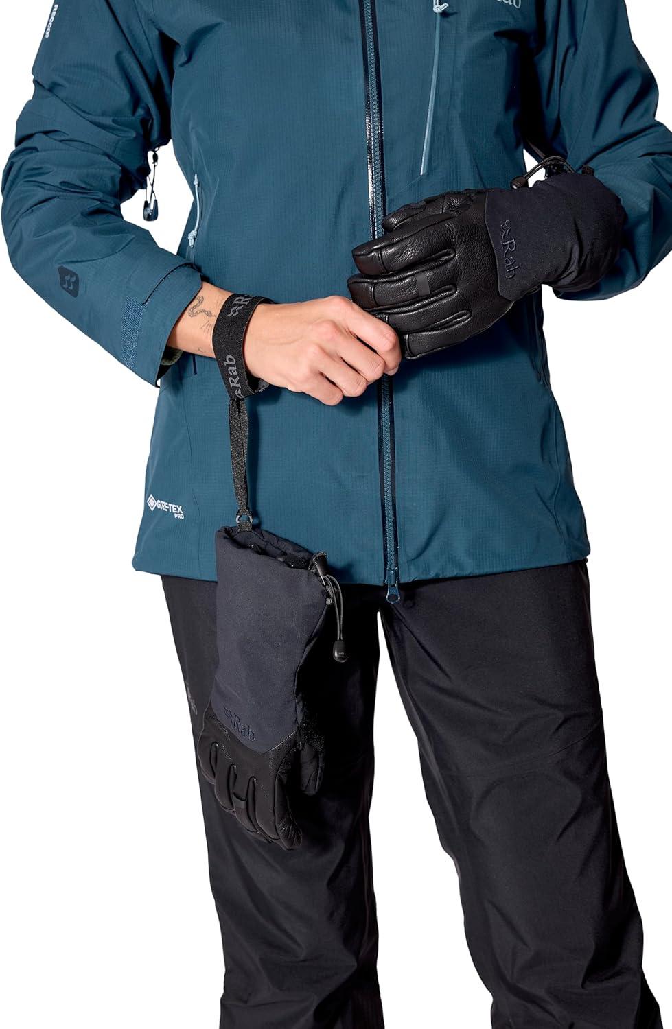 imageRab Womens Guide GTX Gauntlets Waterproof Breathable GoreTex Insulated Gloves for Skiing ampamp MountaineeringBlack